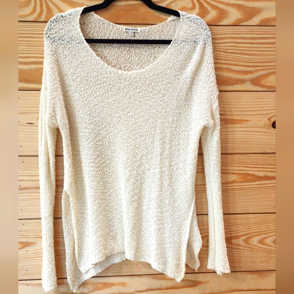 Rag Poets Ivory light sweater